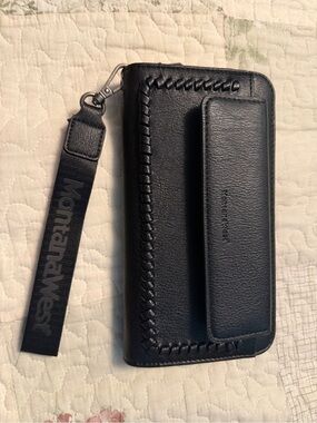 Montana West Black Wallet with Wrist Strap